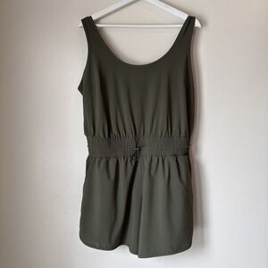 Abercrombie & Fitch Traveler Romper Womens Size L Green Lounge Travel Preppy